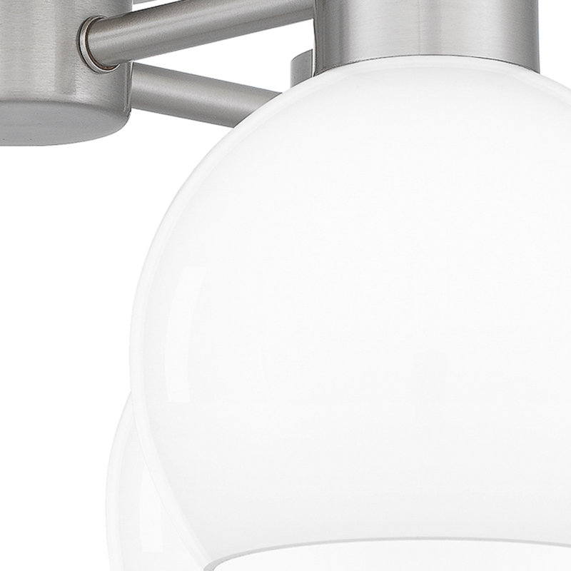 Donahue Glass Semi Flush Mount, Brushed Nickel