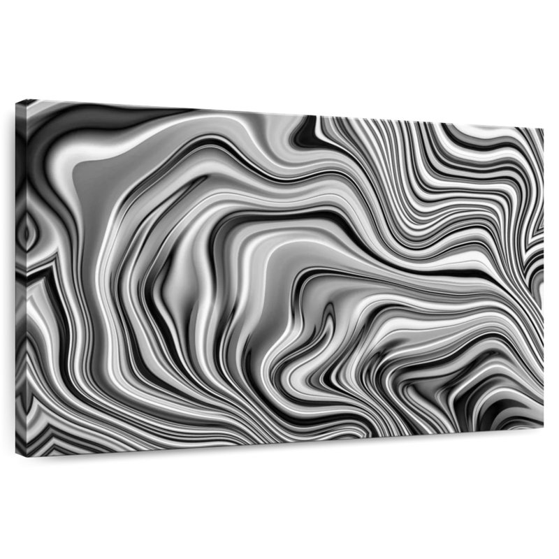 Avery Large Grey Abstract, 8" H x 12" W