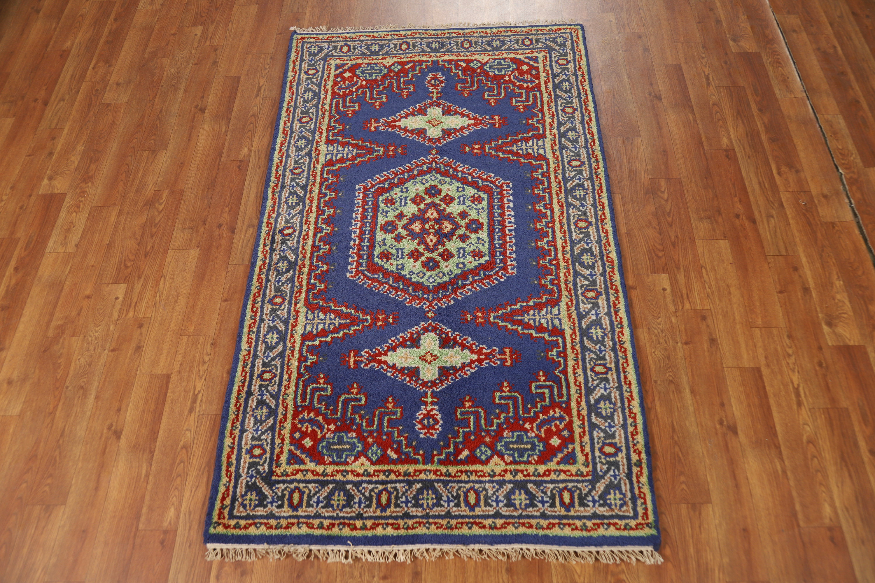 Bloomsbury Market Blue Geometric Traditional Oriental Rug 3x5 | Wayfair
