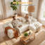 Modern Oversized Corner Sofa L-Shaped Corduroy Sofa With Storage Pockets -831990018-831990019