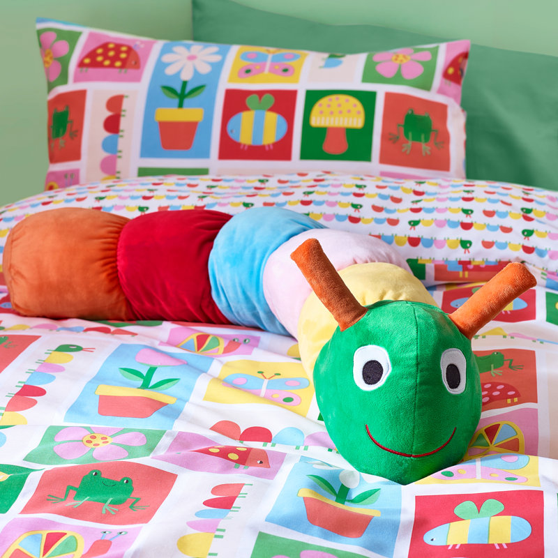 Charlee Caterpillar 3D Shaped Cushion