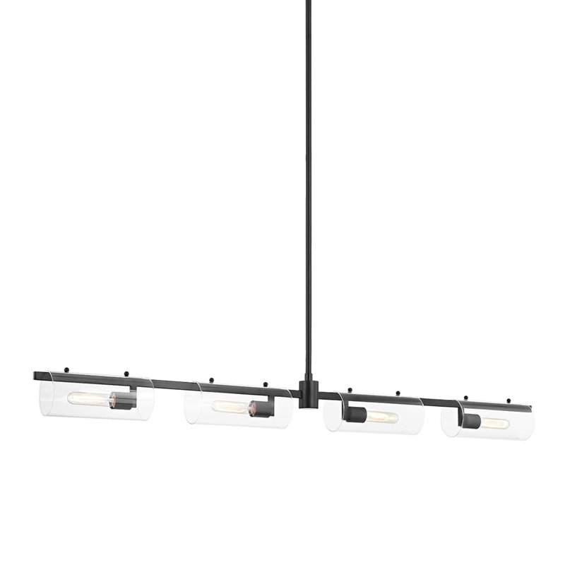 Ariel 4 - Light Kitchen Island Pendant, Soft Black
