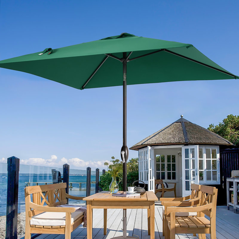 Parasol de marché carré 78,1 po Sakia, Vert foncé