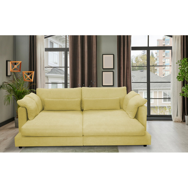 3 Seater Sleeper, Yellow
