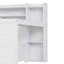 Lit de jour double en bois avec tablettes de rangement, lit multifonctionnel avec deux tiroirs de rangement et bureau d'étude-129865481