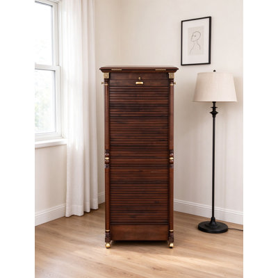 New Chinese Style Walnut Multi-functional Jewelry Cabinet
