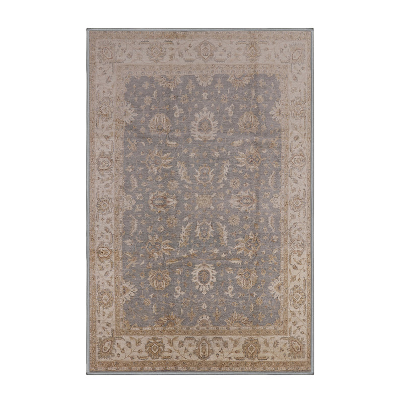 Tapis bleu / beige Kachazun, Rectangle 8 pi x 12 pi
