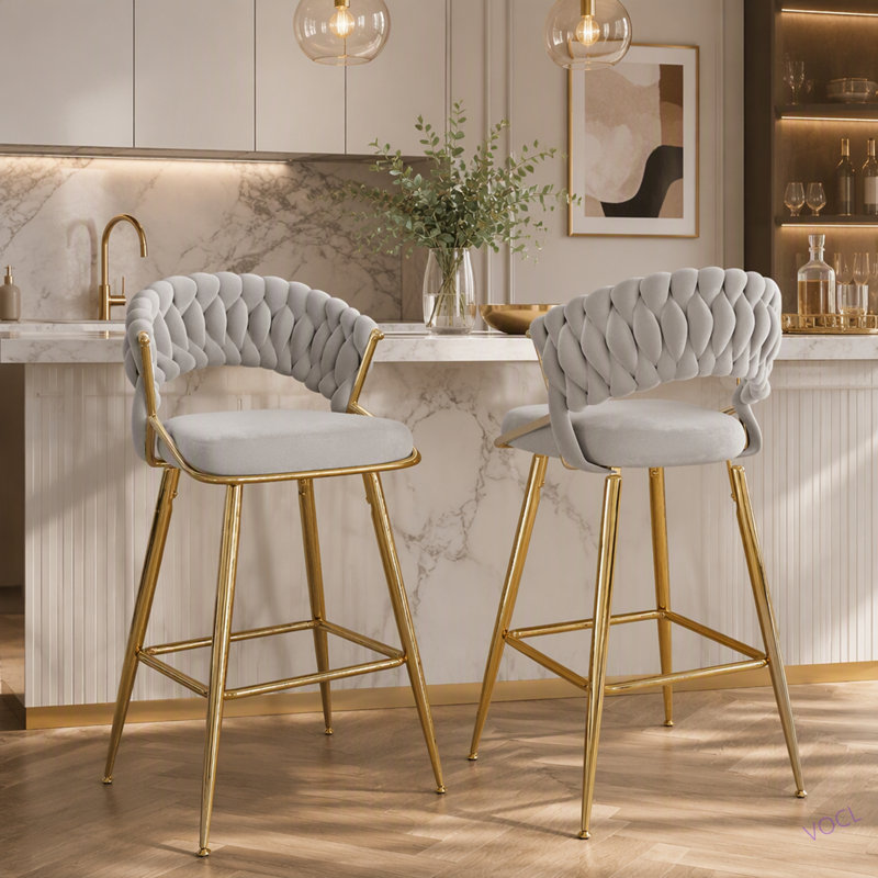 Tabouret de comptoir 25,2 po, Gris