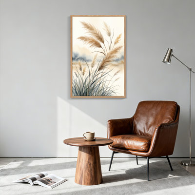 Pampas Grass Canvas Wall Art Oil Painting Print Set Of 1
