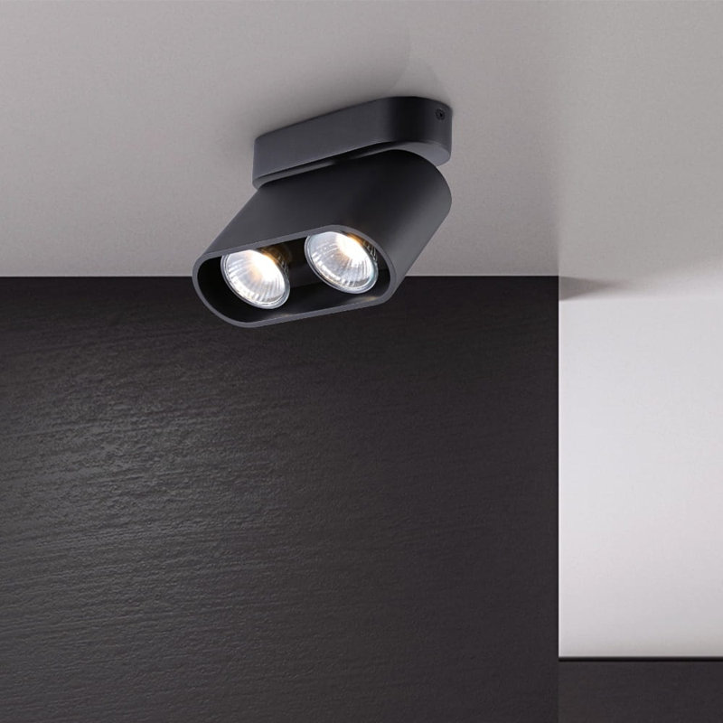 Davlat Flush Mount, Black