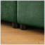 Élégant canapé 2 places en chenille verte avec siège de rangement, dossier cylindrique et accoudoirs, causeuse moderne en tissu avec espace de rangement caché-118043443