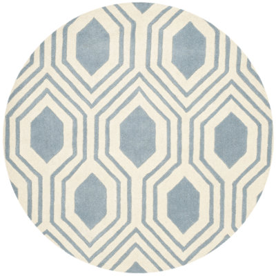 Deedie Hand Tufted Wool Geometric Rug