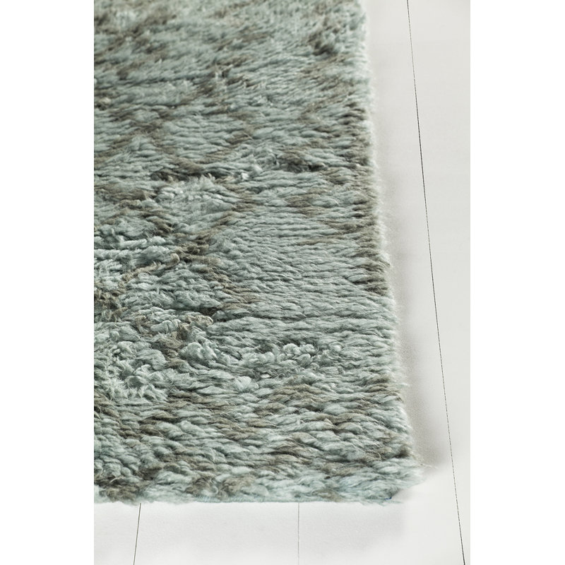 Jeri Hand Knotted Wool Geometric Area Rug, Rectangle 5' x 7'6"