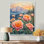 Golden Hour, pivoines dans la montagne II - pivoines, art mural pour le salon