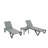 Ixtzel 3-Piece Aluminum Chaise Lounge Set with Wheels and Side Table-1860666114