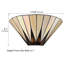 Applique murale Tiffany avec abat-jour en vitrail brun