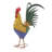32" Metal Rooster Garden Statue with Ground Stake, Aged Mustard Yellow-1804160722