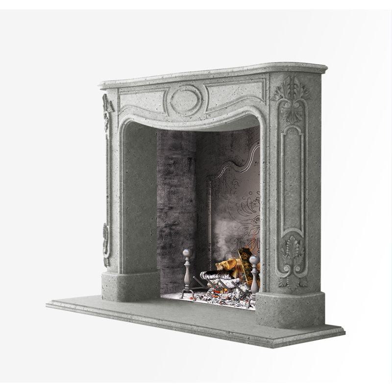 Florence Fireplace Surround, Gray Old World