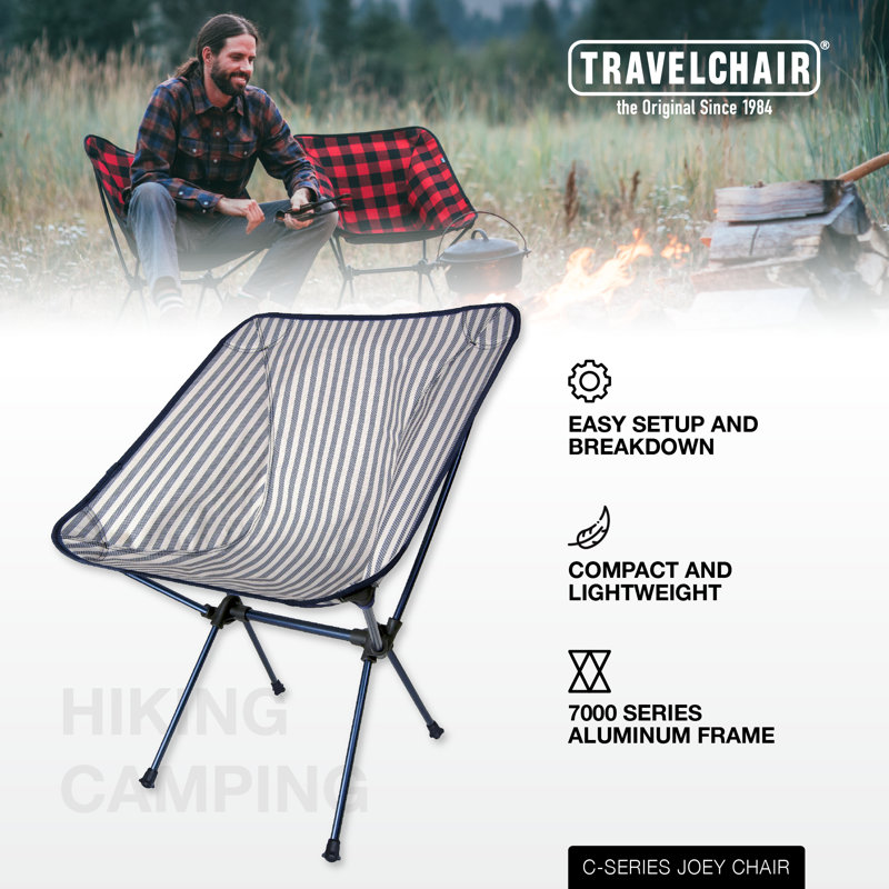 Joey Stripe Lightweight Portable Aluminum Camping Chair