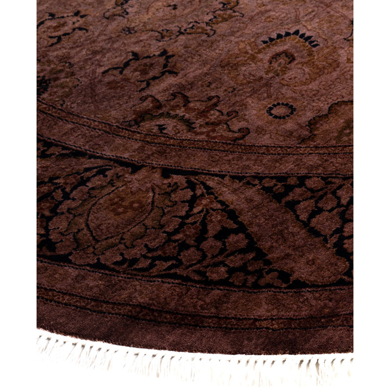 Overdyed One-of-a-Kind 6' 1" X 6' 1" Hand Knotted Area Rug