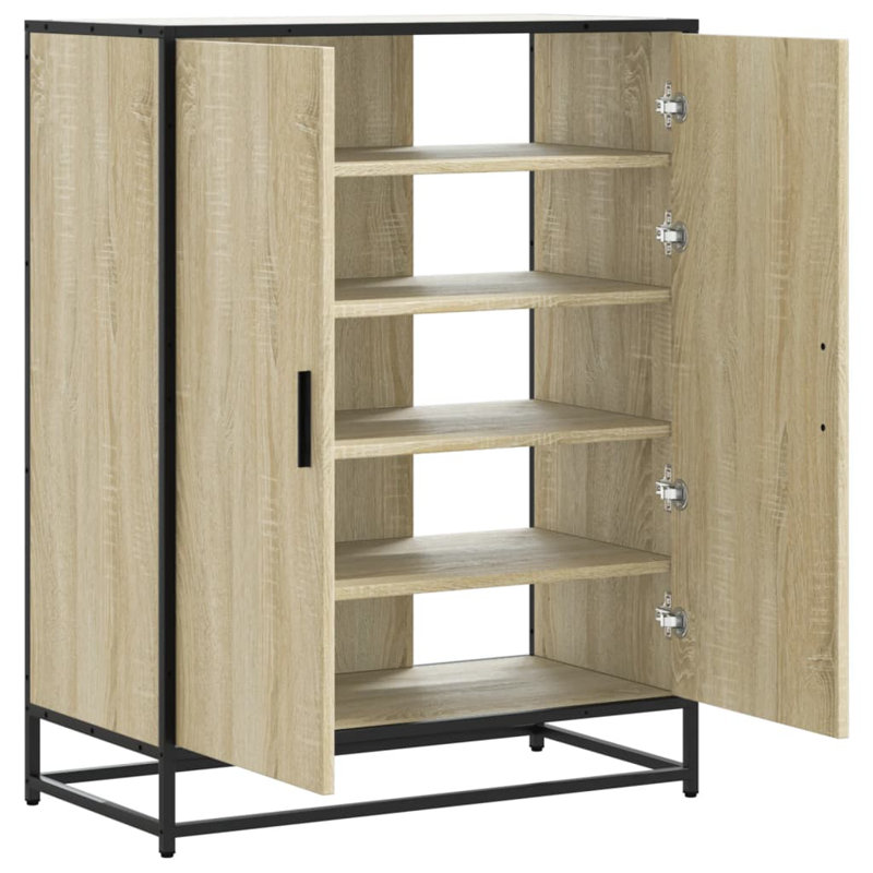 10 Pair Shoe Storage Cabinet, Sonoma Oak