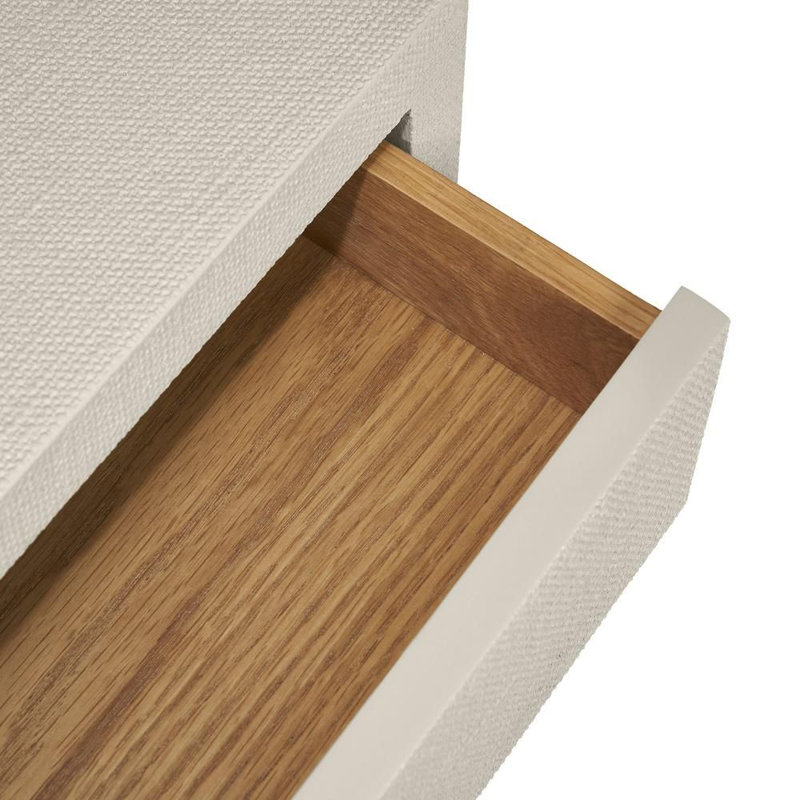 Livia 1 - Drawer Nightstand, Caribbean Sand/Antique Brass