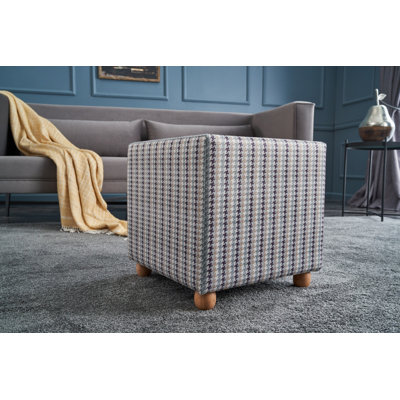 Rafaan 42cm Wide No Pattern Pouf Ottoman