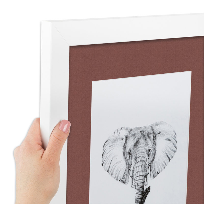 ArtToFrames White Matte Picture Frame with Mat