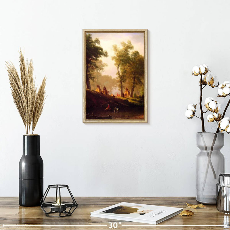 La rivière Wolf, Floating Frame Natural Wood, 9" x 13"