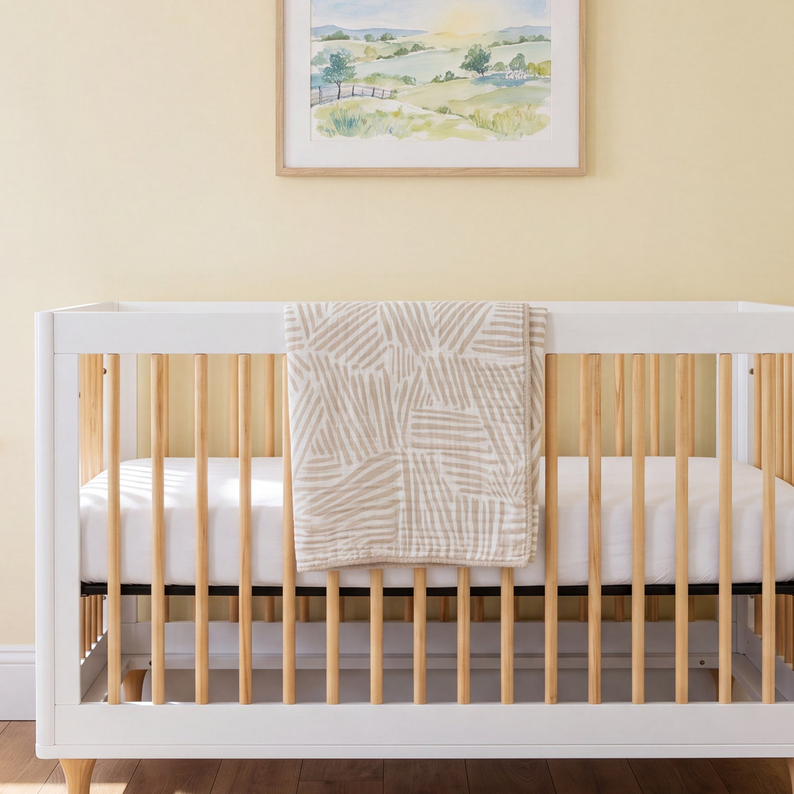 Oat Stripe 3-Layer Muslin Cotton Quilt