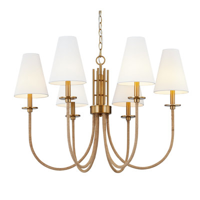 Juliet 6-Light Metal Chandelier, Natural