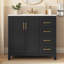 Meuble-lavabo noir 36 po avec plateau Duretee