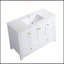 Meuble-lavabo blanc 48 po avec lavabo en résine et rangement abondant, portes et tiroirs à fermeture en douceur pour une élégance moderne-1120015764