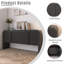 Armoire de rangement rayée avec 4 portes et tablette réglable-1738744111