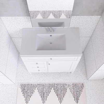 Meuble-lavabo de 36 po avec lavabo supérieur et tiroir basculant