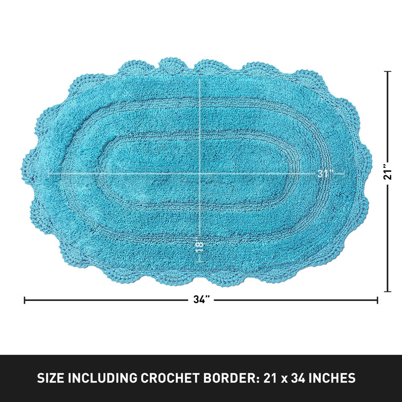 Casanova Non-Slip, Aqua Blue, 34" L x 21" W