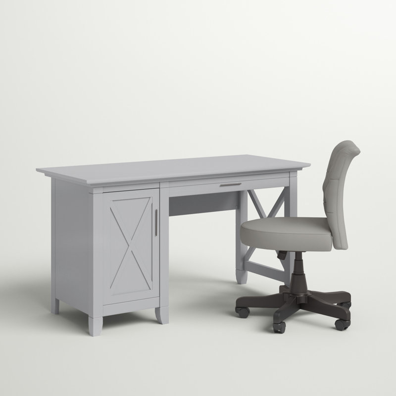 Ozro Computer Desk, Cape Code Gray