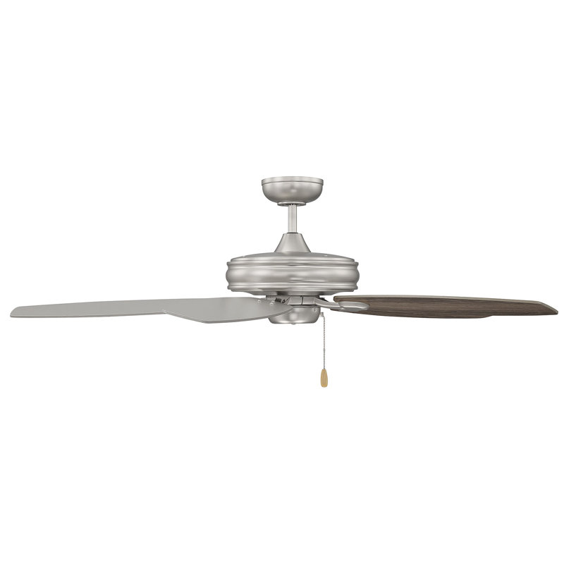 Luyster 52'' Ceiling Fan, Silver/Gray Weathered Oak