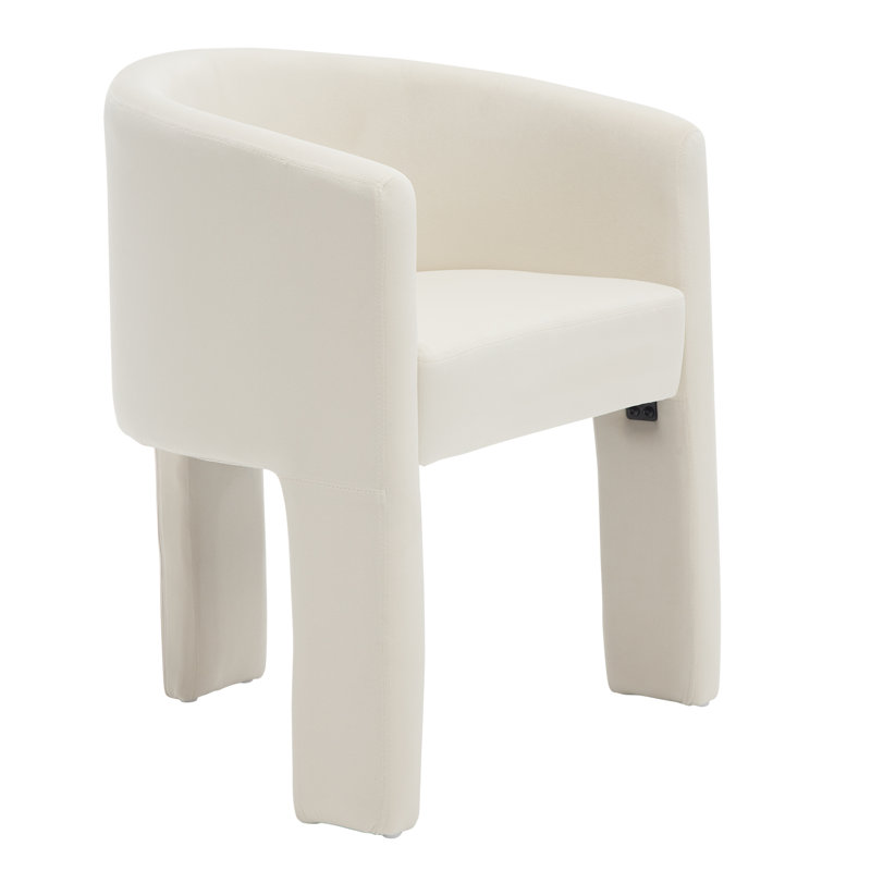 Chaise de baril Modern, Velours beige