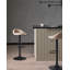 Swivel Upholstered and Faux Leather Adjustable Height Bar Stool-1353522488