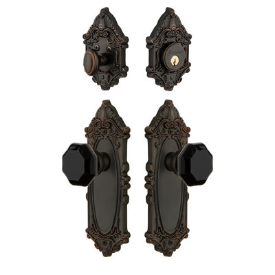 Complete Grande Victorian Entry Knob Set with Deadbolt