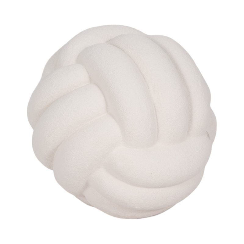 Hershman Knot Orb Rough Texture, 5" H x 5" W x 5" D, White