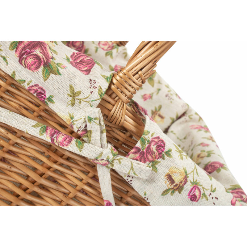 Lebeau Butcher Shopping Wicker Basket with Lining
