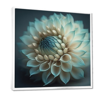 Décoration murale bleue et blanche Dahlia IV - Dahlia