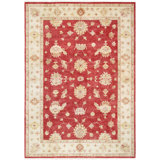 Oushak Hand Knotted Wool Oriental Area Rug in Red/Ivory