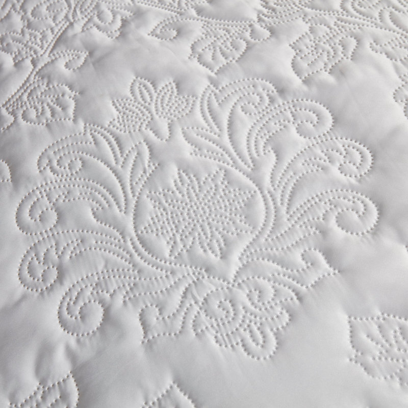 Delante Polyester Solid Colour Duvet Cover Set with Pillowcases, White, Double - 2 Standard Pillowcases