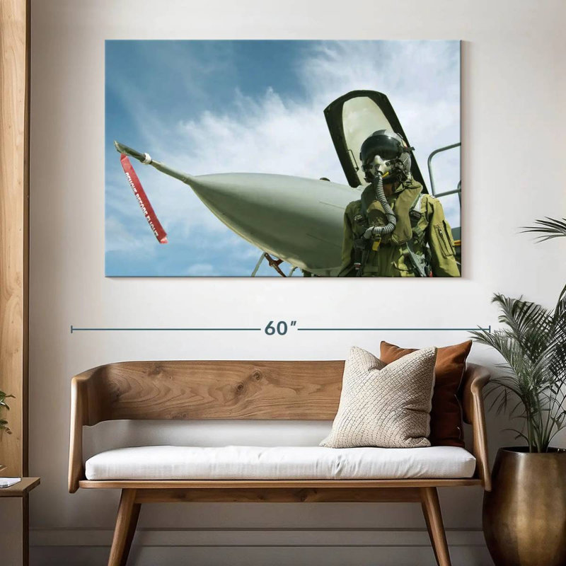 Lelar USAF Fighter Pilot, 34" H x 51" W