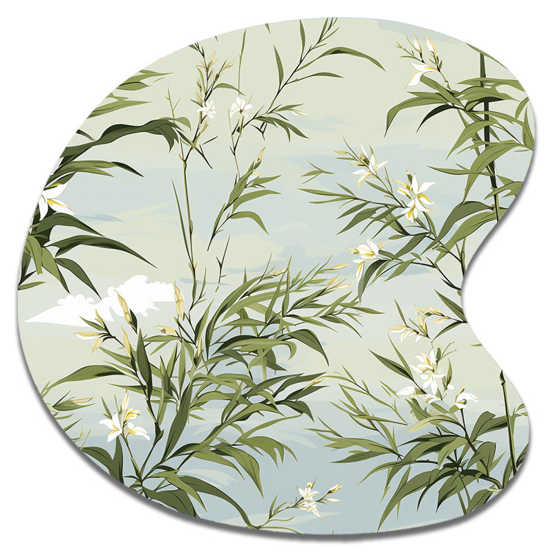 Bastow - art mural floral irrégulier en métal, H 27 po x l 27 po