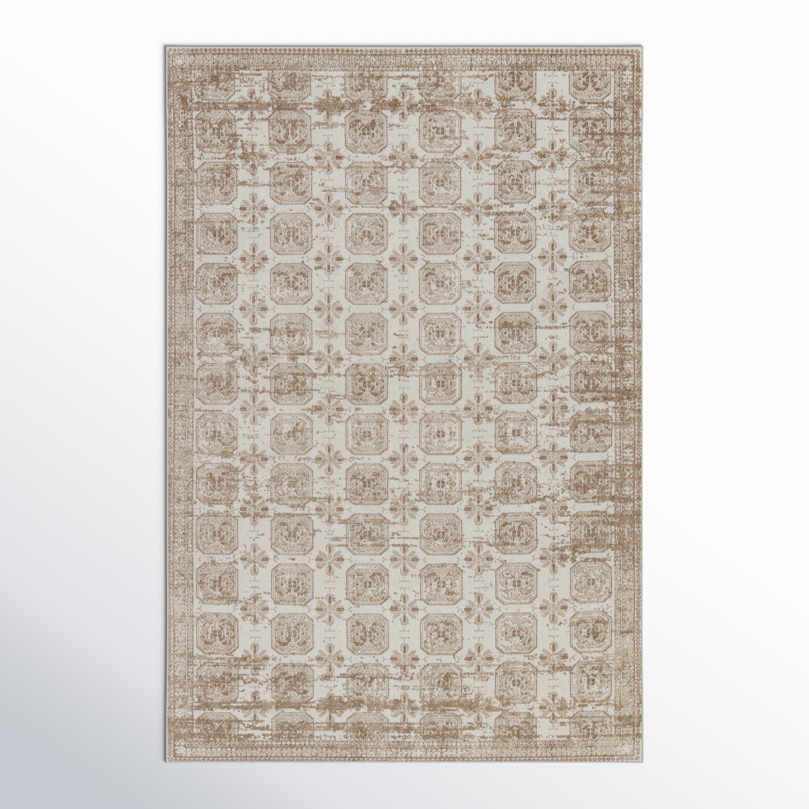 Phoebe Tan/Cream Rug, Rectangle 2' x 3'