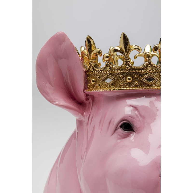 Decorative Crowned Pig figurine